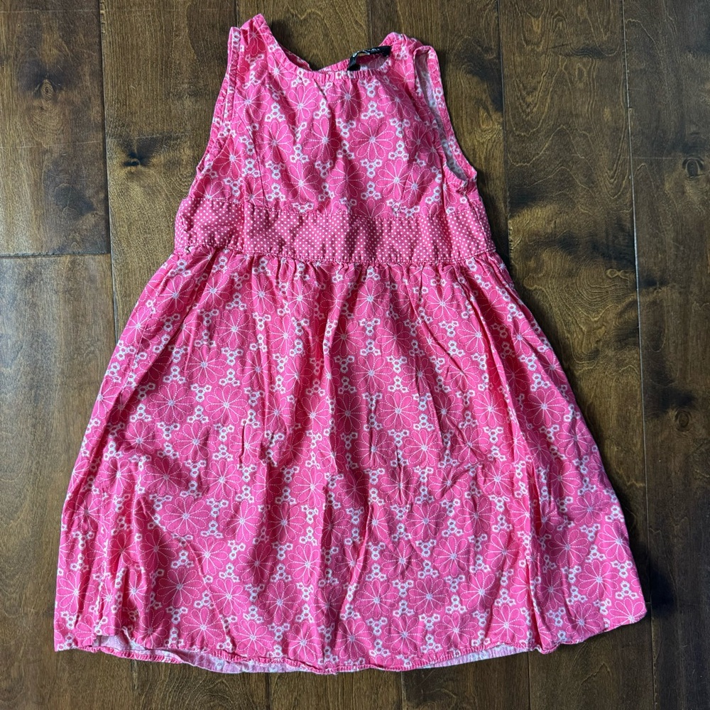George‎ Girls Pink Floral Sleeveless Cotton Dress Size 6X Racy Pink GG12302